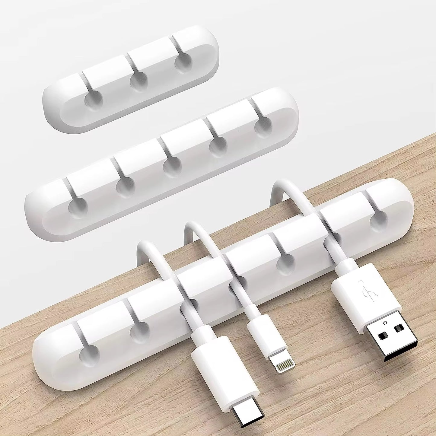NUMENX CableFlow – 3-Pack Desk Cable Organizer Kit